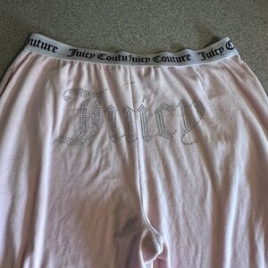Vintage Y2K Juicy Cotoure Pink Velour Sleepwear Pants SIze Large